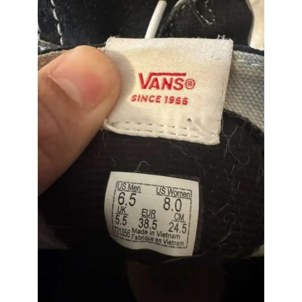 Vans Sk8-Hi High Top Sneakers Black Gray Men's 6.5 Women's 8 721356